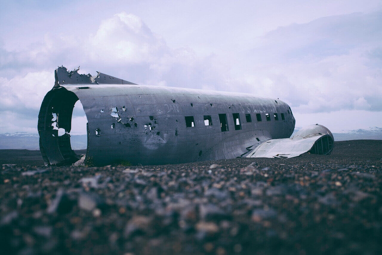 airplane wreckage
